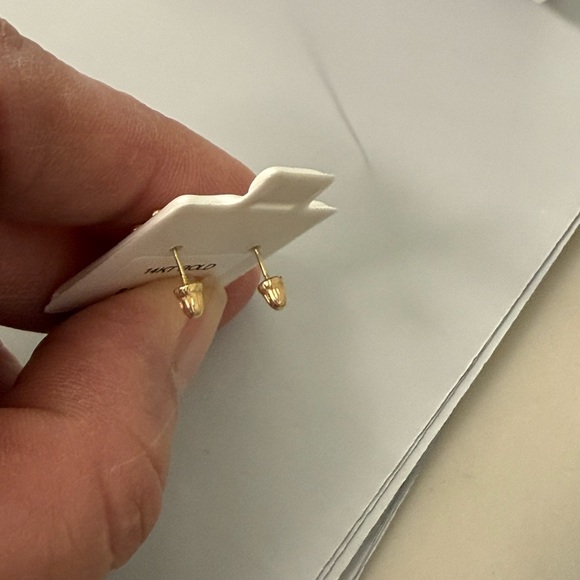 Real 14k Gold Stud Earrings - Picture 9 of 9